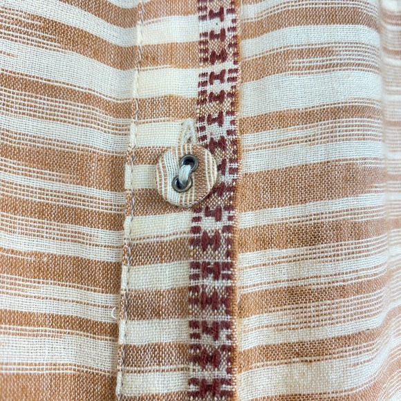 NWT Ulla Johnson Fiora Shirt Dress in Stripe Fawn Color Tie waist Casual Sz 8 - Picture 9 of 15